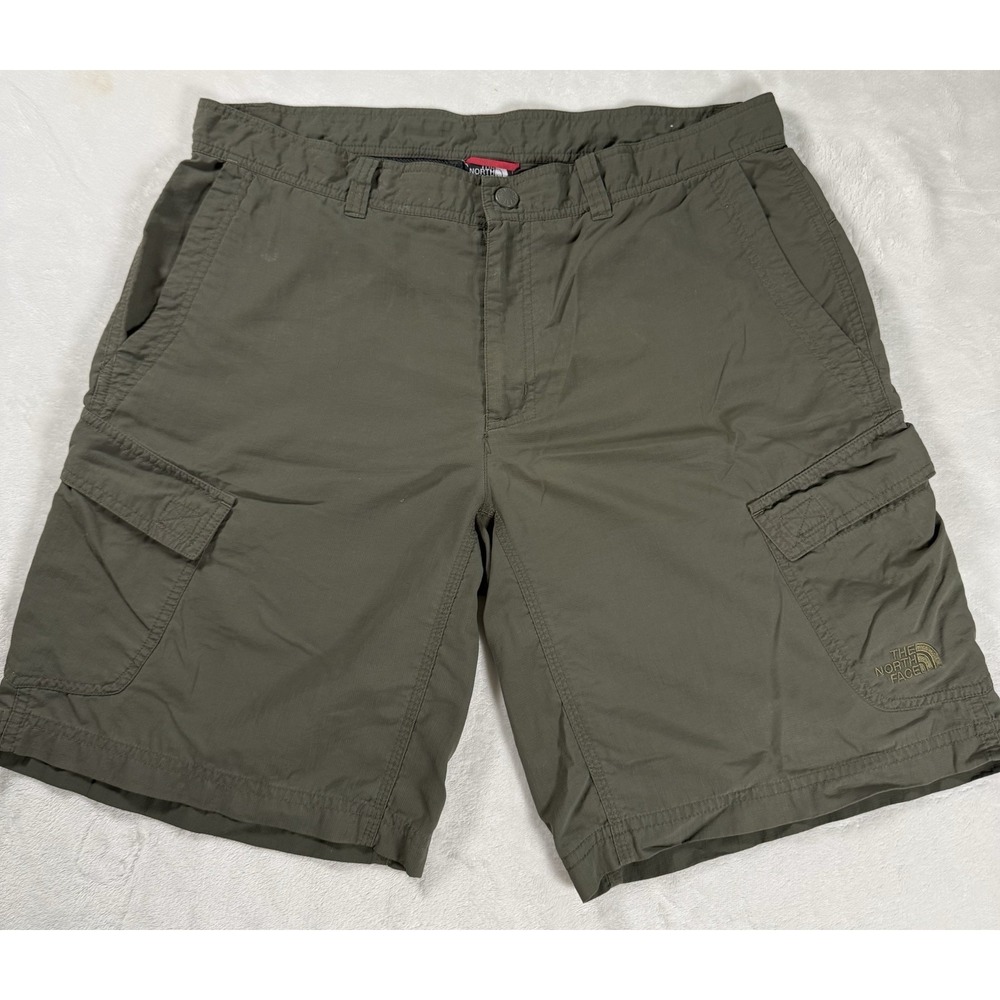 The North Face Shorts Mens 36 Olive Green Horizon 2.0 Cargo Nylon Hike Outdoor